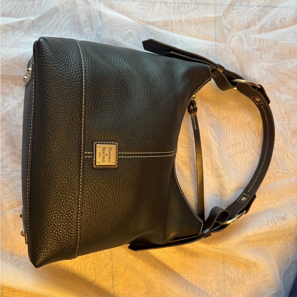 Dooney & Bourke Black Pebbled Leather Gracie Bag